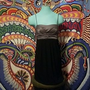 Silver and black dress